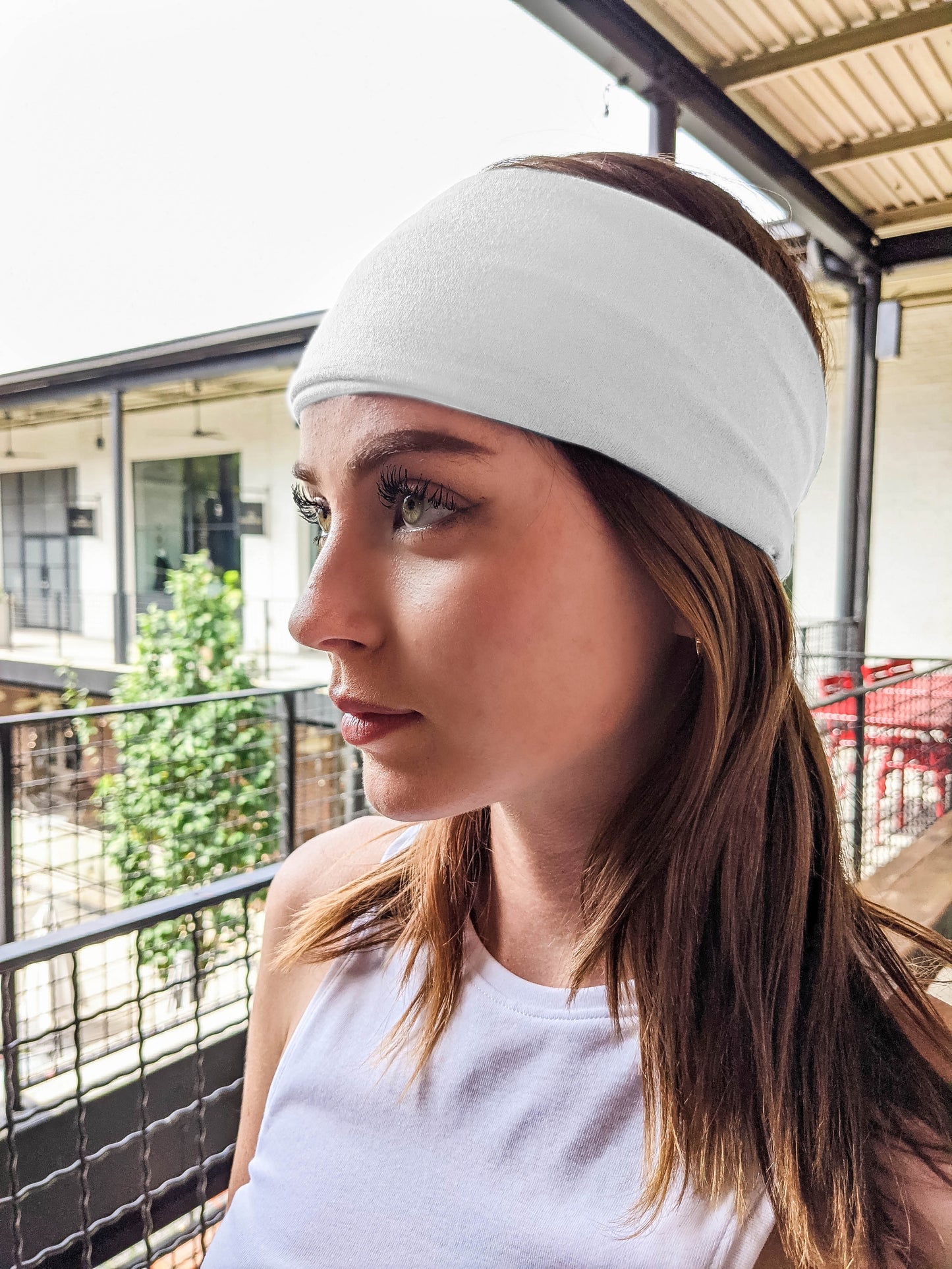 Styla Hair 6 Pack Wide Stretch Boho Headbands - White