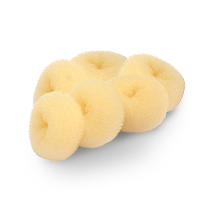 Styla Hair 6 Piece Small Donut Hair Bun Maker for Kids & Women, 2 inch - Blonde