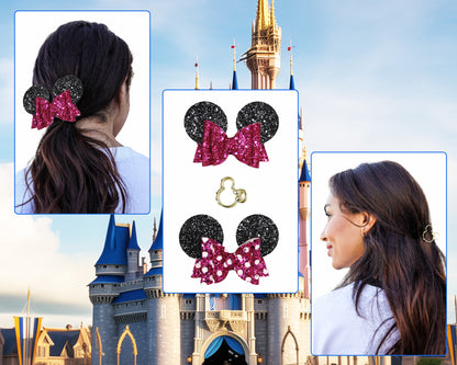 Styla Hair 3 Piece Mouse Ears Clip Set - Pink