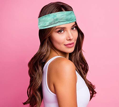 Styla Hair 6 Pack Wide Stretch Boho Headbands - Tie Dye